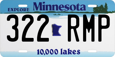 MN license plate 322RMP