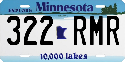 MN license plate 322RMR