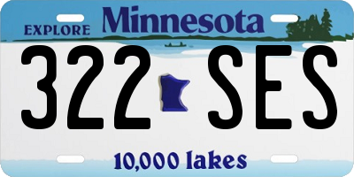 MN license plate 322SES