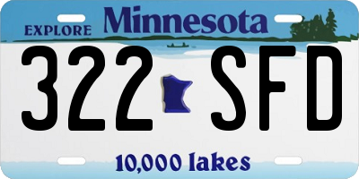 MN license plate 322SFD