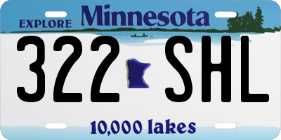 MN license plate 322SHL