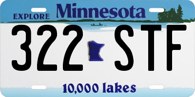 MN license plate 322STF