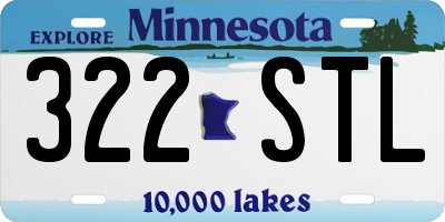MN license plate 322STL