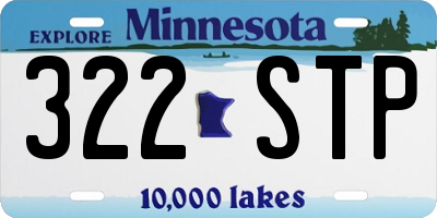MN license plate 322STP