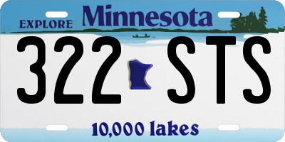 MN license plate 322STS