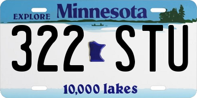 MN license plate 322STU