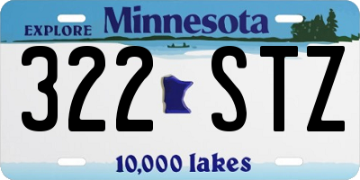 MN license plate 322STZ