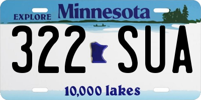 MN license plate 322SUA