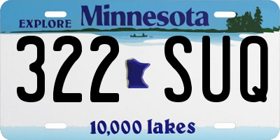 MN license plate 322SUQ