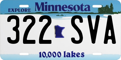 MN license plate 322SVA
