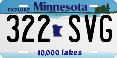 MN license plate 322SVG