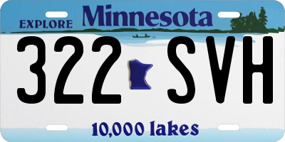 MN license plate 322SVH