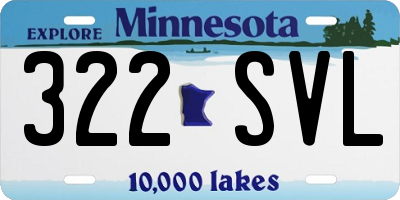 MN license plate 322SVL
