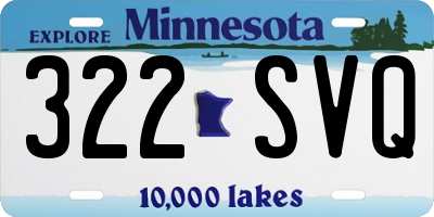 MN license plate 322SVQ