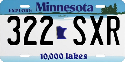 MN license plate 322SXR