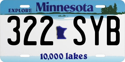 MN license plate 322SYB