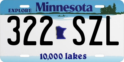 MN license plate 322SZL