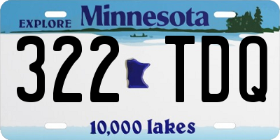 MN license plate 322TDQ