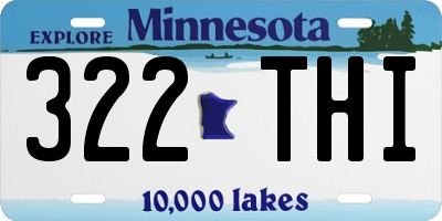 MN license plate 322THI