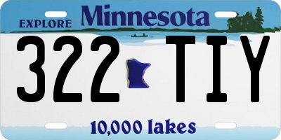 MN license plate 322TIY