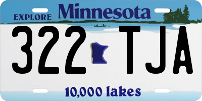 MN license plate 322TJA