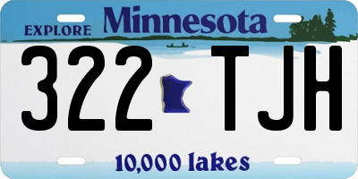 MN license plate 322TJH