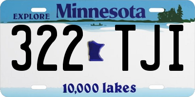MN license plate 322TJI