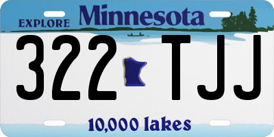 MN license plate 322TJJ