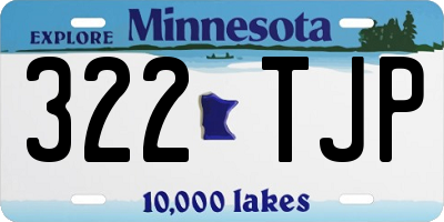 MN license plate 322TJP