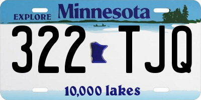 MN license plate 322TJQ