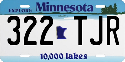 MN license plate 322TJR