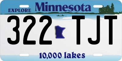 MN license plate 322TJT