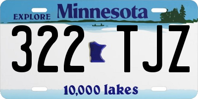 MN license plate 322TJZ