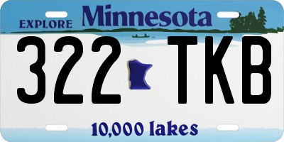 MN license plate 322TKB