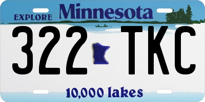 MN license plate 322TKC