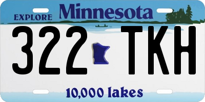 MN license plate 322TKH