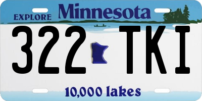 MN license plate 322TKI