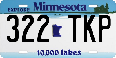 MN license plate 322TKP