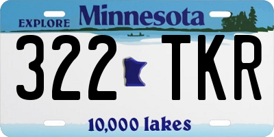 MN license plate 322TKR