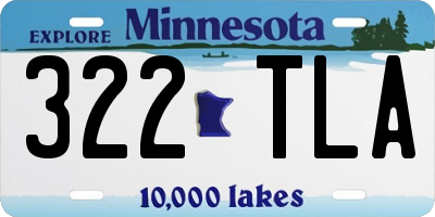 MN license plate 322TLA