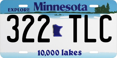 MN license plate 322TLC