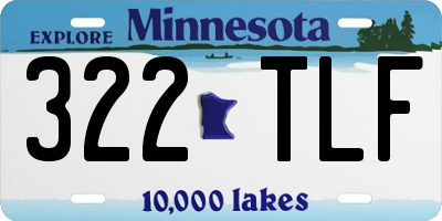 MN license plate 322TLF