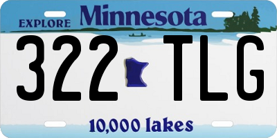 MN license plate 322TLG