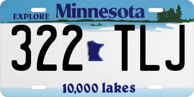MN license plate 322TLJ