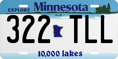 MN license plate 322TLL