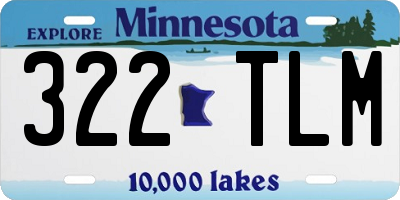 MN license plate 322TLM