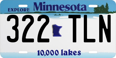 MN license plate 322TLN