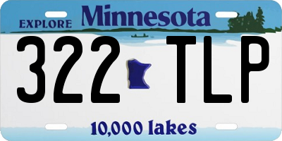 MN license plate 322TLP