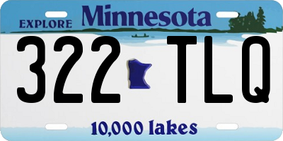 MN license plate 322TLQ