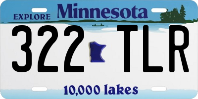 MN license plate 322TLR